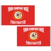 3' x 5' Firefighter Double Sided Knitted Polyester Flag