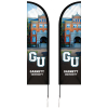 8' Double Sided Portable Half Drop Banner w/ Hardware Set