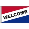 Welcome Diagonal 3' x 5' Message Flag with Heading and Grommets