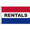 Rentals 3' x 5' Message Flag with Heading and Grommets