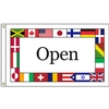 International Open 3' X 5' Knit Poly Flag with Heading and Grommets