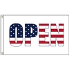 Open USA 3' x 5' Message Flag with Heading and Grommets