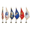 8' Pole & 3' x 5' Flag - Military and US Indoor Presentation Set