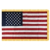 3' X 5' U.S. Flag Sewn Nylon with Pole Hem & Fringe - Flag Only - Imported