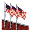 10' Vertical Wall Mounted Flagpole Set with Brackets