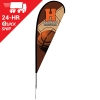 24 - Hour 6' Single Reverse Teardrop Banner with Hardware Set