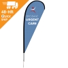 48 - Hour 8' Single Reverse Teardrop Banner with Hardware Set