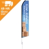 48 - Hour 12' Digitally Printed Custom Swooper Banner w/ 15' Swooper Pole