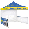 10' Heavy Duty Canopy Tent With One Full Wall and Two Half Walls