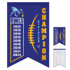4' x 6' Championship Banner Single Sided Dove Tail Cut