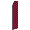 12' Digitally Printed Red/Black Checkered Swooper Banner