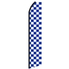 12' Digitally Printed Blue/White Checkered Swooper Banner