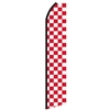 12' Digitally Printed Red/White Checkered Swooper Banner