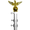5' Silver Aluminum Spinner Pole - Eagle Top