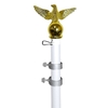 5' White Aluminum Spinner Pole - Eagle Top