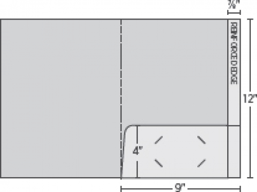 Class 1 Stock Standard 1 Pocket Folder w/1 Reinforced Edge