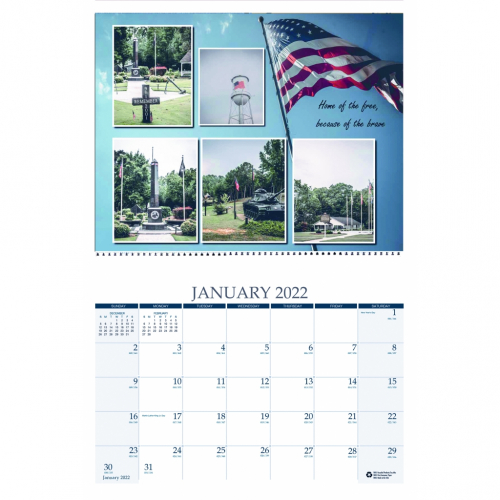 Full-Color Custom Wire Bound Wall Calendar