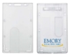 Plastic Badge and Card Holders - Clear Plastic Top-Loading ID Card Holder - Double Card Model