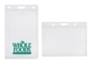 Rigid Plastic Badge and Card Holders - Clear Plastic Side-Loading Card Holder - (vertical, holds a single card)