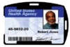 Rigid Plastic Badge and Card Holders - Rigid ID Card Holder - Dual Sided, Black