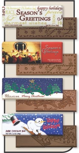 Dark Chocolate Happy Holidays Wrapper Bar