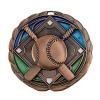 Antique Baseball Color Epoxy Medallion (2-1/2