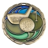 Antique Golf Color Epoxy Medallion (2-1/2
