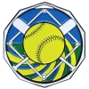 Softball Decagon Colored Medallion (2