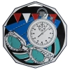 Swimming Decagon Colored Medallion (2