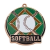 Bright Gold Softball High Tech Medallion (2