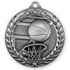 Antique Basketball Wreath Award Medallion (2-3/4