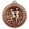Antique Cross Country Wreath Award Medallion (2-3/4