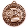 Antique Music Wreath Award Medallion (1-3/4