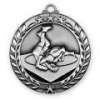 Antique Wrestling Wreath Award Medallion (1-3/4