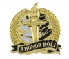 Bright Gold Academic B Honor Roll Lapel Pin (1-1/8