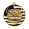 Patriotic Book & Lamp Medallions 2-3/4