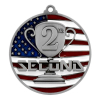 Patriotic 2nd Place Medallions 2-3/4