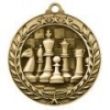 Antique Chess Wreath Award Medallion (2-3/4