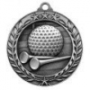 Antique Golf Wreath Award Medallion (2-3/4