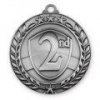 Antique 2nd Place Wreath Award Medallion (1-3/4
