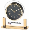 Clock - Acrylic & Gold Color Finish Alarm Clock w/ Black Dial
