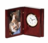 Piano Wood Finish Book Clock & Picture Frame