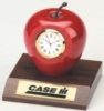 Clock - Genuine Red Marble Apple Clock paperwieght