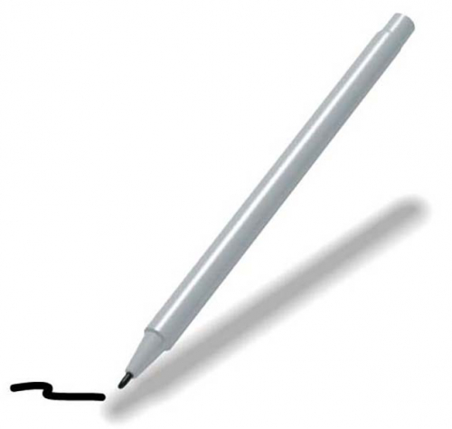 Non-Imprinted White Barrel Dry-Erase Pen with Non-Toxic Black Ink