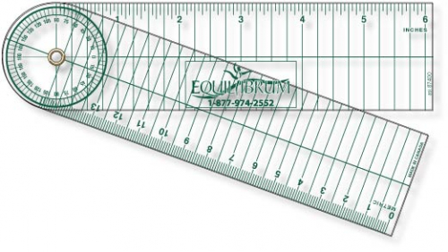 .030 Clear Plastic Stock Shape Goniometer (1.75