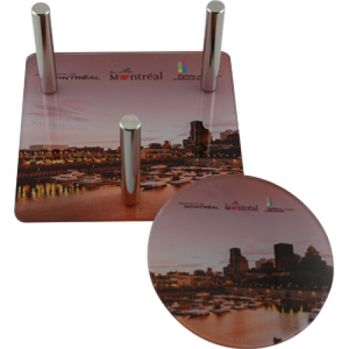 Acrylic Coaster Set of 4 Round Coasters (3 1/2