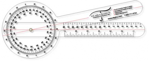 .030 Clear Plastic Stock Shape Goniometer (5