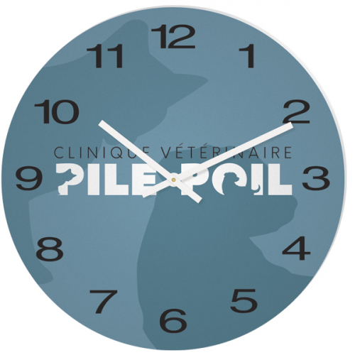 White Acrylic Round Clock (11 3/4