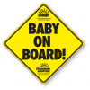 Baby on Board Sign .008 Vinyl Decal Static Face, 5
