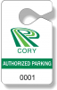 .020 White Gloss Plastic Parking Tag / Permit (2.4